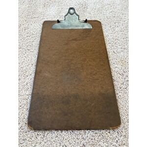 Vintage UIC Hardboard Clipboard 15 x 9 Metal Clip Holder Made in USA Office